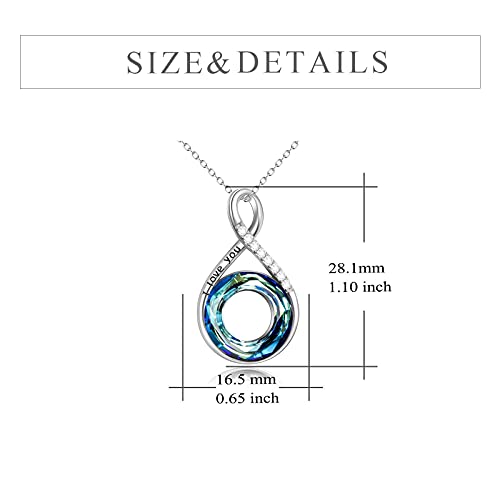 YFN 925 Sterling Silver I Love You Necklace 100 Languages Love Necklaces Jewelry for Mothers Day Gifts4