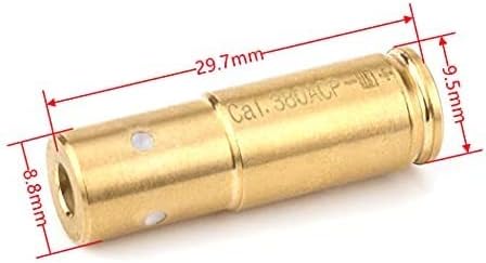 Miniatura 4 de Calidad premium, Cal .380 ACP Cartucho Bore Sight Boresighter Láser Rojo Boresight (Nueva Versión)