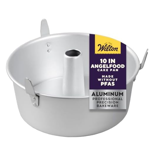 Wilton Angel Food Tube Cake Pan, Your Cakes will be Heavenly when Made in this Even-Heating Pan, Beautiful Performance, Durable Aluminum, 10-Inch