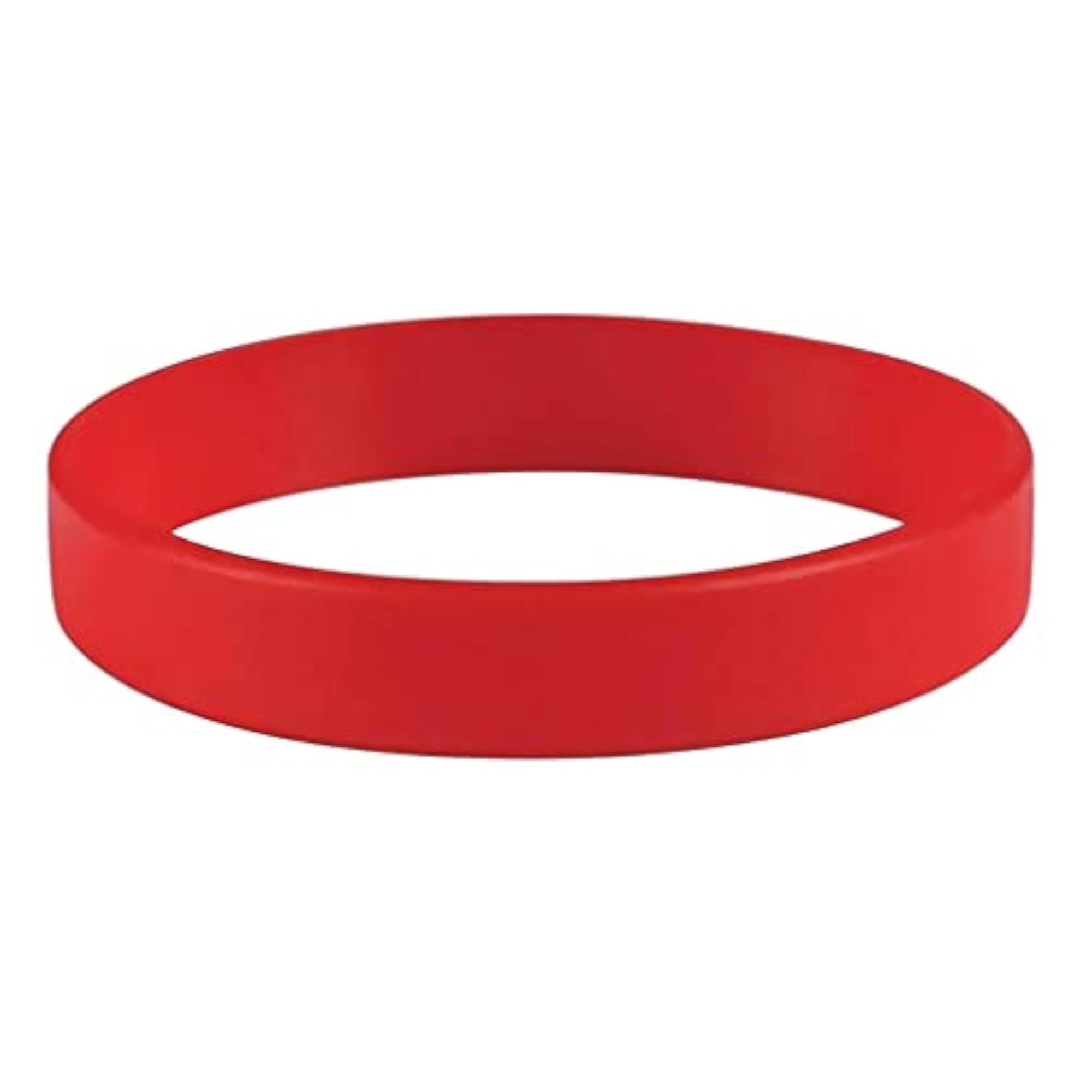 10 Pieces Pack Blank Silicone Wristbands Rubber Bracelet Red