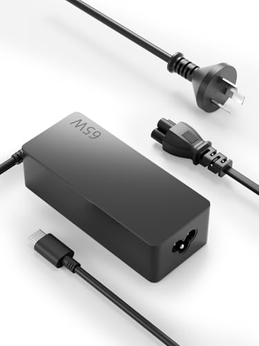 65W USB C Laptop Charger Fast Charger Compatible with Lenovo Thinkpad Yoga Dell Latitude Chromebook HP Spectre Elitebook Samsung Google Acer Asus Computer Replacement 45W USB Type C Power Supply Cord