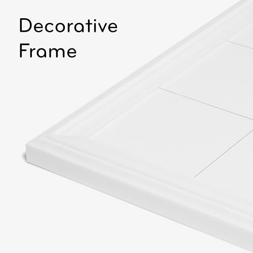 U Brands Magnetic Dry Erase Calendar White Board, 30" x 20", White Wood Style Frame, Includes Magnets