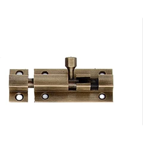 Door Latch 2 Inch Brass Barrel Slide Door Lock Bolts with Screws Bathroom Toilet Gate and Shed Doors Locks Cover