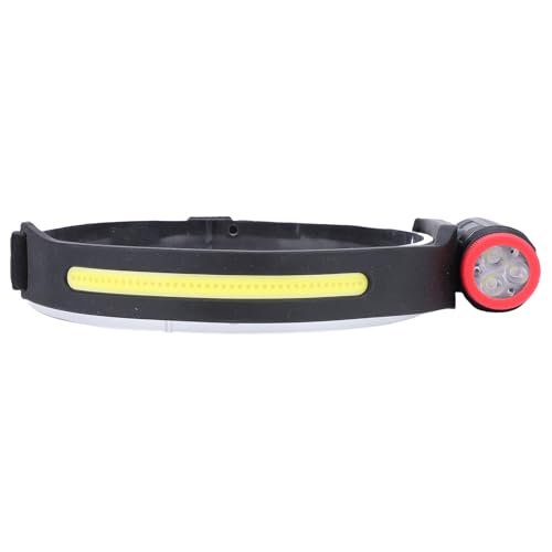 RiToEasysports Linterna frontal recargable LED COB sensor 350 alto brillo 5 engranajes ajustables para camping, correr, pesca con batería de 1200 mAh y carga rápida tipo C