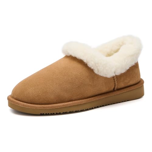 Mosey Slip On Slippers For Women | Water Resistant Suede House Slippers | Fuzzy Slippers With Arch Support For Women |