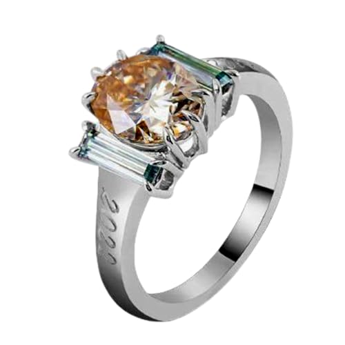 Bague de mariage moissanite en argent 925 à porter au quotidien pour femme RNG-1777