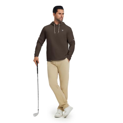 Image of M MAELREG Hoodies for Men Golf Fleece Hooded Sweatshirts Dry Fit Athletic Lightweight Casual Midlayer Mens Hoodies Pullover