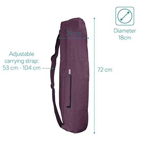 Yogatasche Navaris XXL aus Baumwolle für Yogamatten