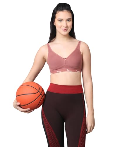 Image of Pack of 1 Non Padded Wire Free Seamless Full Coverage Sports Bra