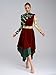 Winnrchan Women Metallic Liturgical Praise Dance Dress Long Sleeve Camouflage Print Worship Overlay Dance Costume Burgundy X-Large