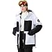 HOTIAN Damen Ski Jacke und Hosen 2 Teilig Set Skianzug Damen Wasserdicht Winddicht Winter Outdoor Warme Skifahren Skibekleidung damen set 167 BK+WT M