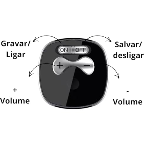 Mini Escuta Profissional Espiã Magnética Gravador: 32GB; 400 horas de gravação; 30 dias de bateria