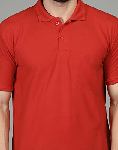 Image of INKKR Men's Casual Polo Neck Half Sleeve Solid T-Shirt (Pack-3)