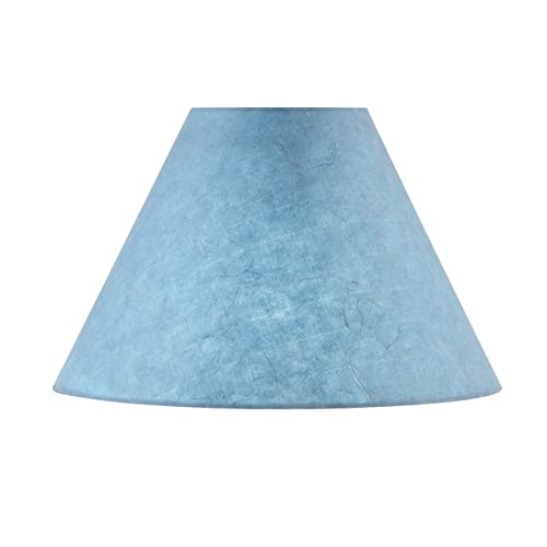 Image of Aspen Creative 58760, Hardback Empire Transitional UNO Lamp Shade, Denim Blue, 4 inch Top x 10 inch Bottom x 7 inch Slant Height, Slip UNO 33mm
