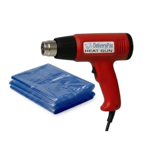 Image of Delivery Pax 2000W Heat Gun Machine with Shrink 10inch x 10m | Heat Gun for Shrink Wrapping | Heat Gun Machine | Hot Gun Machine for Packing| Hot Air Gun Machine for paint and sticker removal