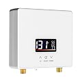 ECOTINYMACH Tankless Water Heater Electric 110V, 6000W Instant Water Heater Under Sink, Conversion Between Fahrenheit and Celsius, Remote Control