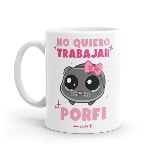 Puterful - Taza Meme Hámster Coquette - No quiero trabajar - Taza original para café - Resistente al microondas y lavavajillas