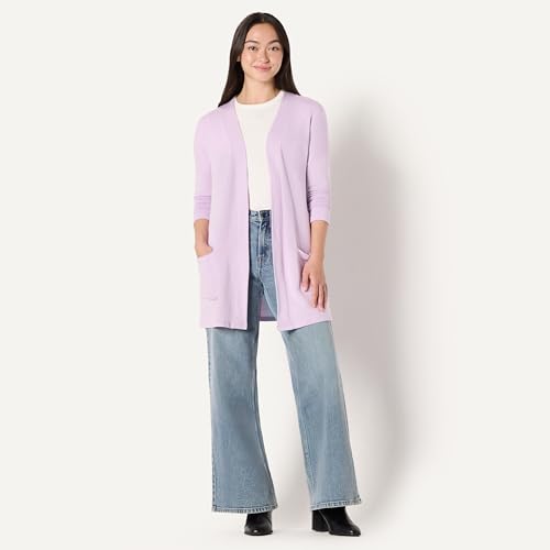 Image of Amazon Essentials Women's Relaxed-Fit Ultra-Lightweight Open-Front Cardigan