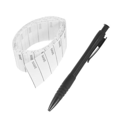 Tofficu 200 Etiquetas de Tela de Color Claro para Planchar y Marcar Ropa con Bolígrafo, Diseño para Escribir Nombres, Resistentes y Lavables para Escuela y Campamento