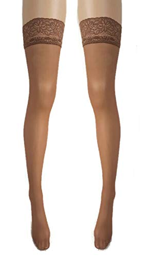 Image of MARILYN Erotic Lace Silicone Band Hold-ups Thigh Highs