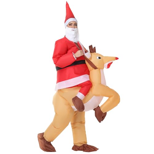 Arokibui Aufblasbares Rentier-Kostüm, aufblasbares...