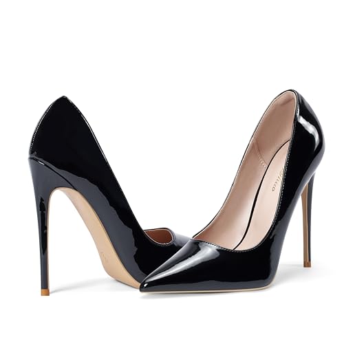 Elisabet Tang Women Pumps, Pointed Toe High Heel 4.7 inch/12cm Party Stiletto Heels Shoes Matte3