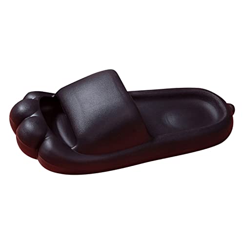 Zapatillas Hombre Zapatillas Mujer Playa para Hogar Anti Slip Slippers Interior Slides Unisex Jardín, C le Noir, 45 EU