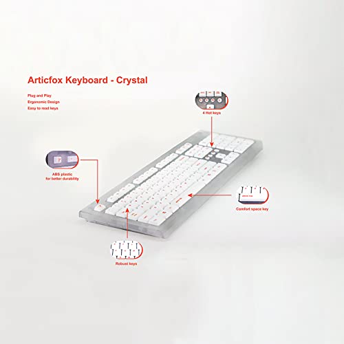 Arctic Fox Crystal Wired Keyboard - Image 8