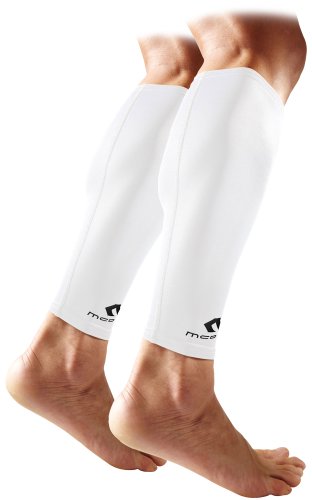 【東京ヤクルト 山田哲人選手 愛用ブランド】マクダビッド (McDavid) 脚 ふくらはぎ レッグスリーブ レッグカバー M6577 パワー レッグスリーブ コンプレッション 着圧 吸汗速乾 疲労 UVカット 2本入 L ホワイト スポーツ 日常生活 バスケ ランニング