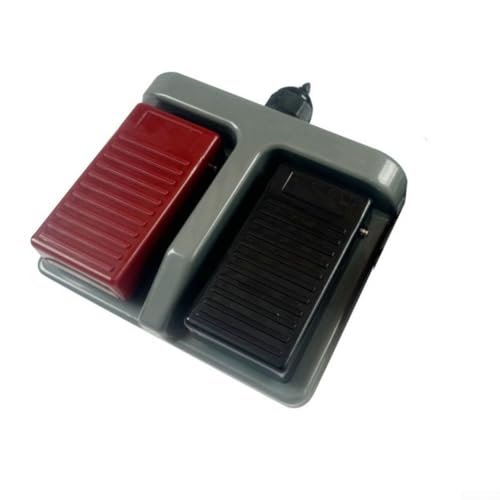 TFS65 Pédale de commande double fiable avec fonction USB pour diverses applications (E) Rouge Noir