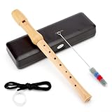 KQDRAVINE Blockflöte Holz Blockflöte, C-Sopran Flöte aus Ahorn mit Deutscher...