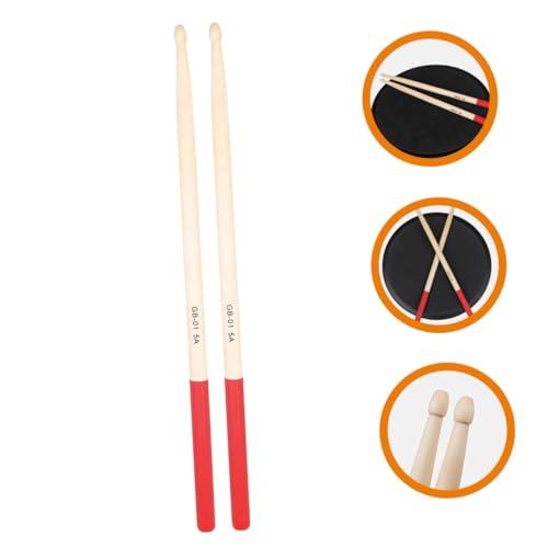 Baquetas de Madera Maple BESPORTBLE 5A Rojo 1 Par miniatura 6