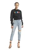 KENDALL + KYLIE L/S Crop Crew Black