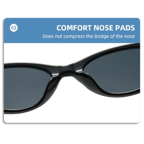 Lunettes de soleil œil de chat protection UV400 à rivets tendance - 7
