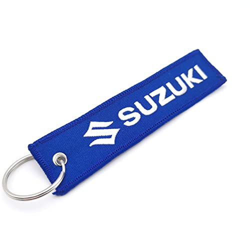 Motorcycle Key Tag Embroidered Keychain Key Ring Motorcycles Bike Biker Key Chain Accessories For Suzuki Gs1200Ss Gsr400 Gsx125 150 250 Katana R Gw250 Sv650 Tl1000 #TOP23