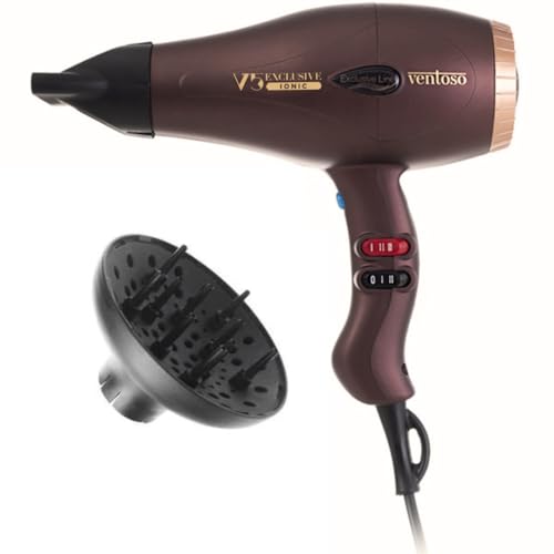 Sèche-cheveux professionnel ionique Ventoso V5, l'excellence de la haute coiffure Pearl Coffee