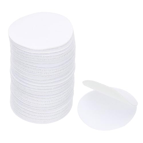 Image of PATIKIL 2 inch Hook and Loop Strips, 24 Pcs Round Strong Tape Double Sided Adhesive Sticky Fastener Back Mounting Tape for Home or Office Use, Indoor & Outdoor Use, White