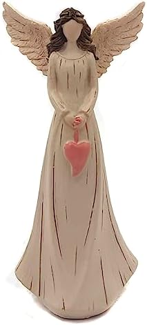 Anjo Decorativo em Resina Estatueta Decorativa Coração Anja Anjin...