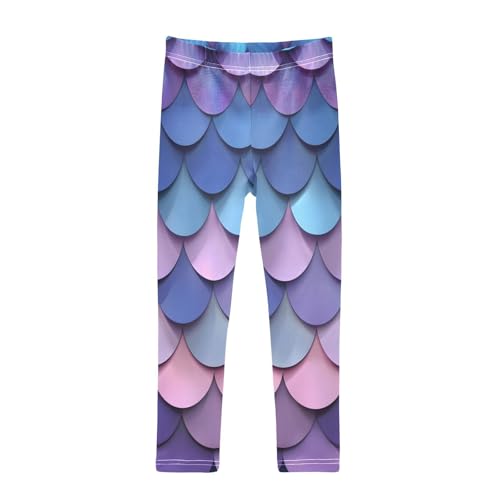 Bolaz Toddler Girls Leggings Printed Yoga Pants Leggings Fish Scales for Kids