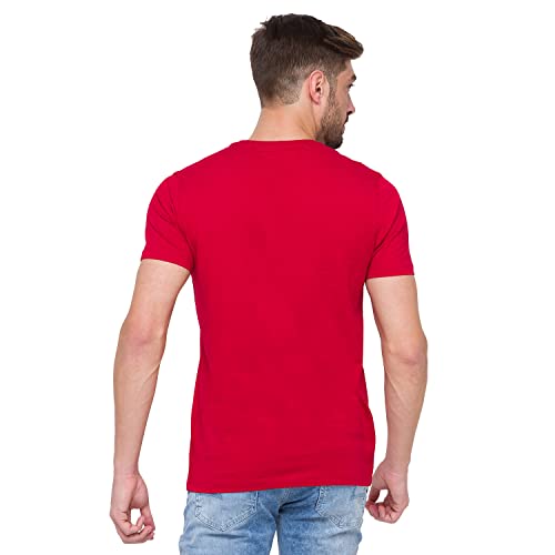 Image of Spykar Men's Printed Slim Fit T-Shirt