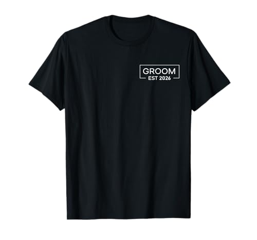 Groom Est. 2026 Wedding Engagement T Shirts for Men Tees Getting Ready