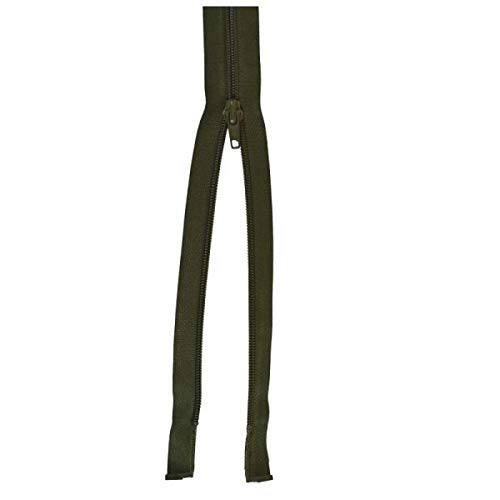 Fermeture éclair, Nylon, Séparable, Kaki Foncé, Vendu à L'unité