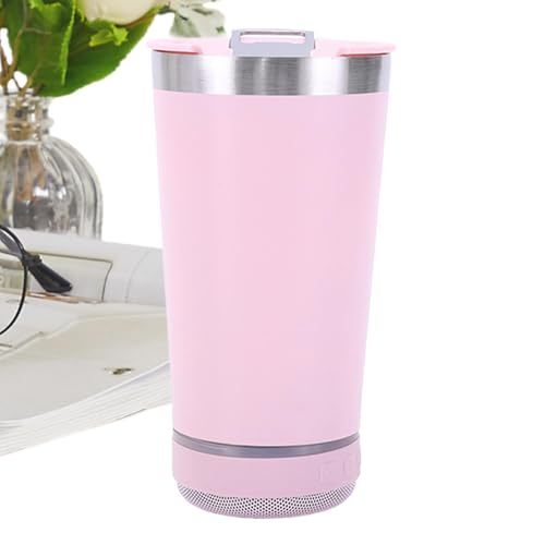 Taza de altavoz inalámbrico - 473 mililitros taza de café de acero inoxidable, para viajeros, hogar, oficina, camping, barbacoa, viaje por carretera, picnic, , , bebidas, leche, C