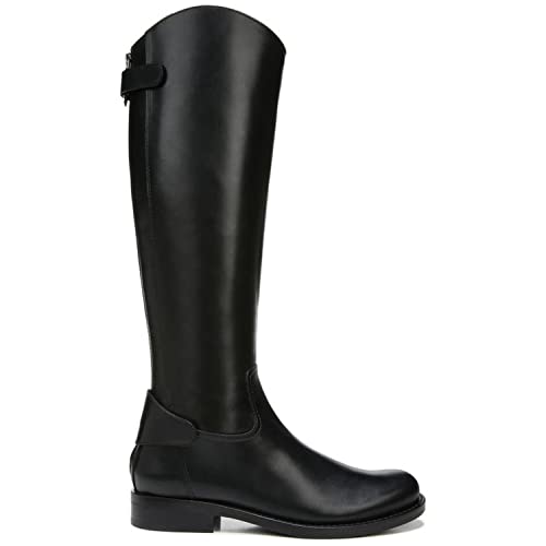 FOWT Women Vintage Knee High Chunky Low Heel Boots, Timeless Round Toe Back Zipper Cowboy Boots, Strappy Western Riding Boots Casual Dress up, Full Size 4-16 M US 5