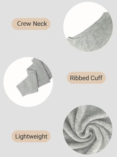 Woolicity Women's Oversized Sweater Loose Fitting Crewneck Knit Pullover Casual Cozy Lightweight Tops Winter Fall4