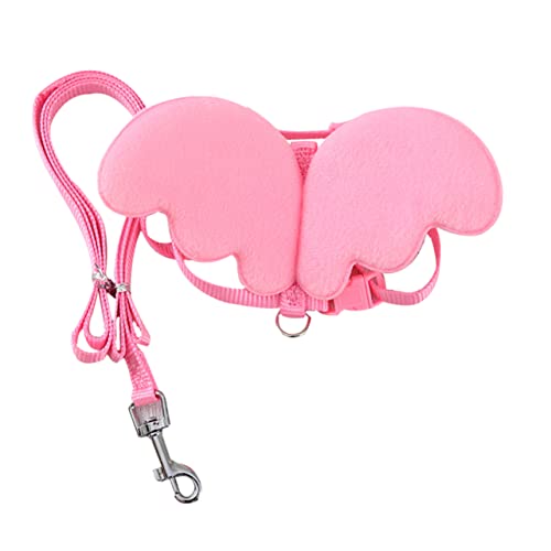Happyyami 1Pc Adjustable Traction Rope for Pet Ducks Pink Harness Leash for Outdoor Walking and Training Breathable Vest Design for Daily Wear and Festivals