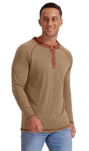 Image of Sailwind Mens Henley Long /Short Sleeve T-Shirt Cotton Casual Shirt