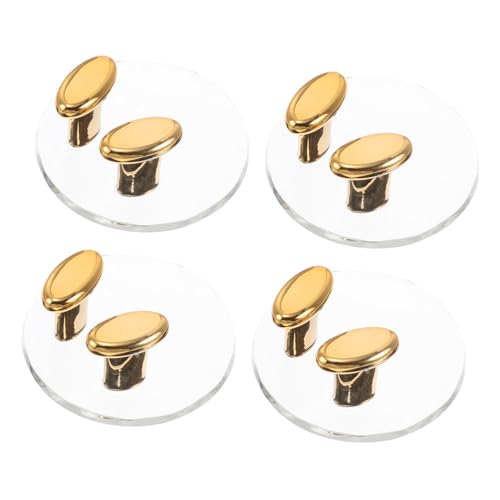 IMIKEYA 4 Piezas soporte de gancho organizador de cables Gancho sin perforar Gancho adhesivo transparente para cables soporte remoto de pared accesorios de ducha ventosas manos la mascota