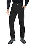 Wespornow Skihose Herren Thermohose Softshellhose: Wasserdicht Winterhose Gefüttert Schneehose mit Fleece-Futter für Ski & Snowboard (Schwarz, M)