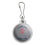 I Lava You Long Time Love Volcano Erupting Funny Humor Jacket Handbag Purse Luggage Backpack Zipper Pull Charm